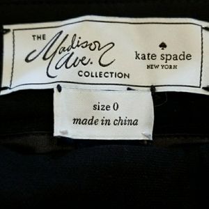 Kate Spade Madison Avenue Black Cigarette Pants